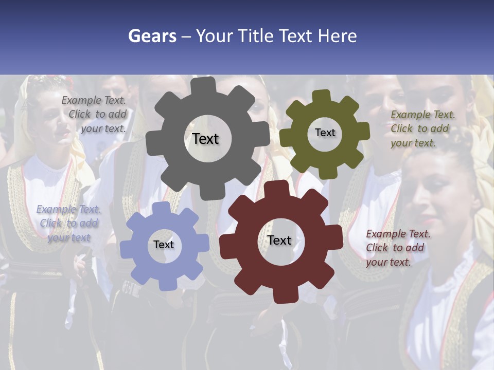 A Group Of Young Women Standing Next To Each Other PowerPoint Template