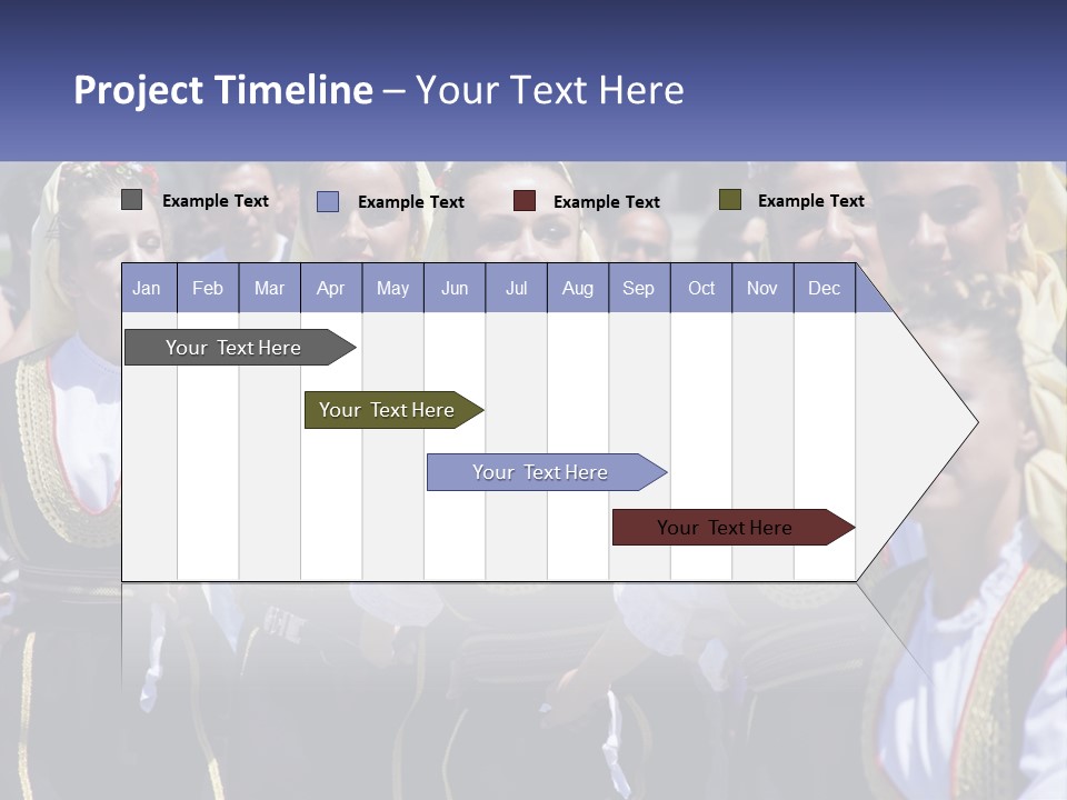 A Group Of Young Women Standing Next To Each Other PowerPoint Template