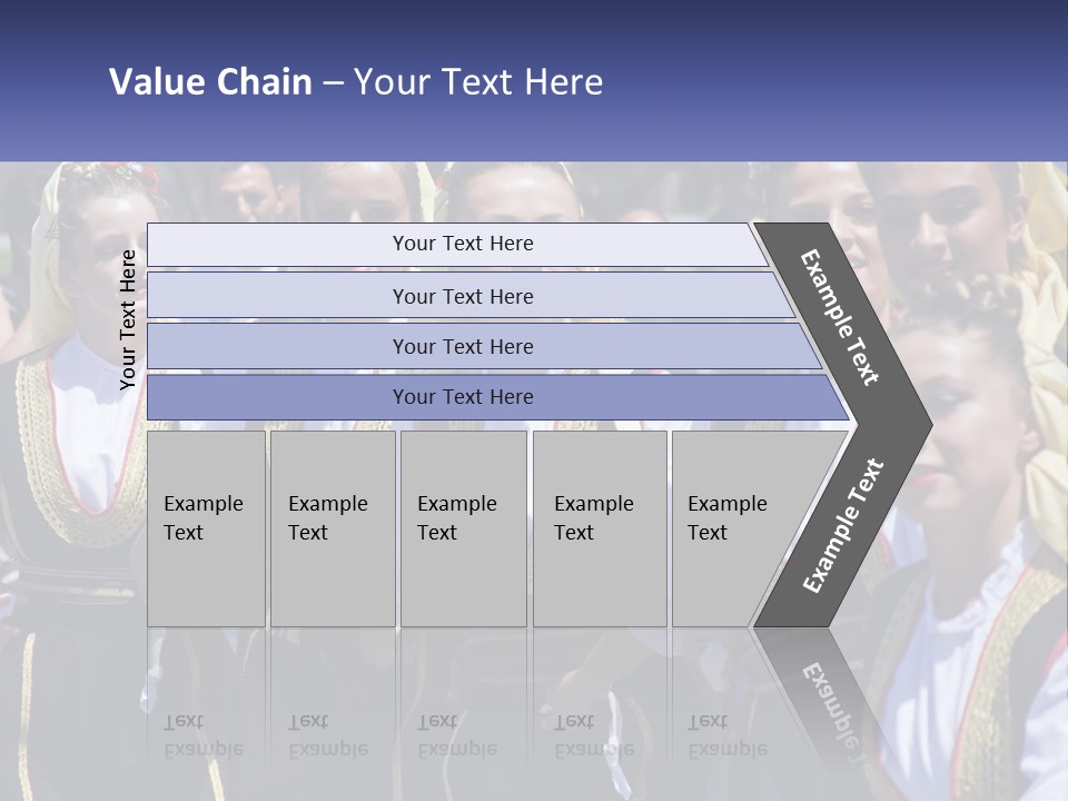 A Group Of Young Women Standing Next To Each Other PowerPoint Template
