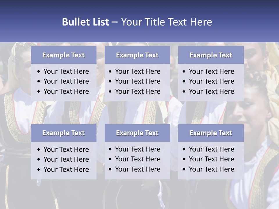 A Group Of Young Women Standing Next To Each Other PowerPoint Template