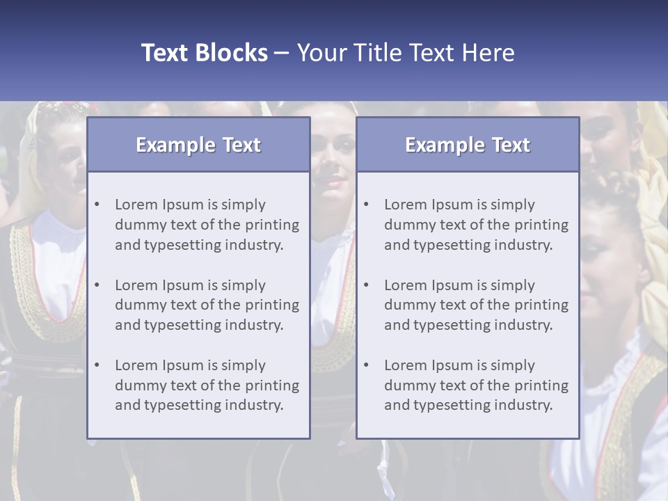 A Group Of Young Women Standing Next To Each Other PowerPoint Template