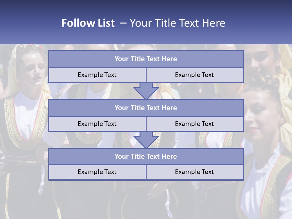 A Group Of Young Women Standing Next To Each Other PowerPoint Template