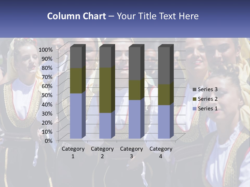 A Group Of Young Women Standing Next To Each Other PowerPoint Template