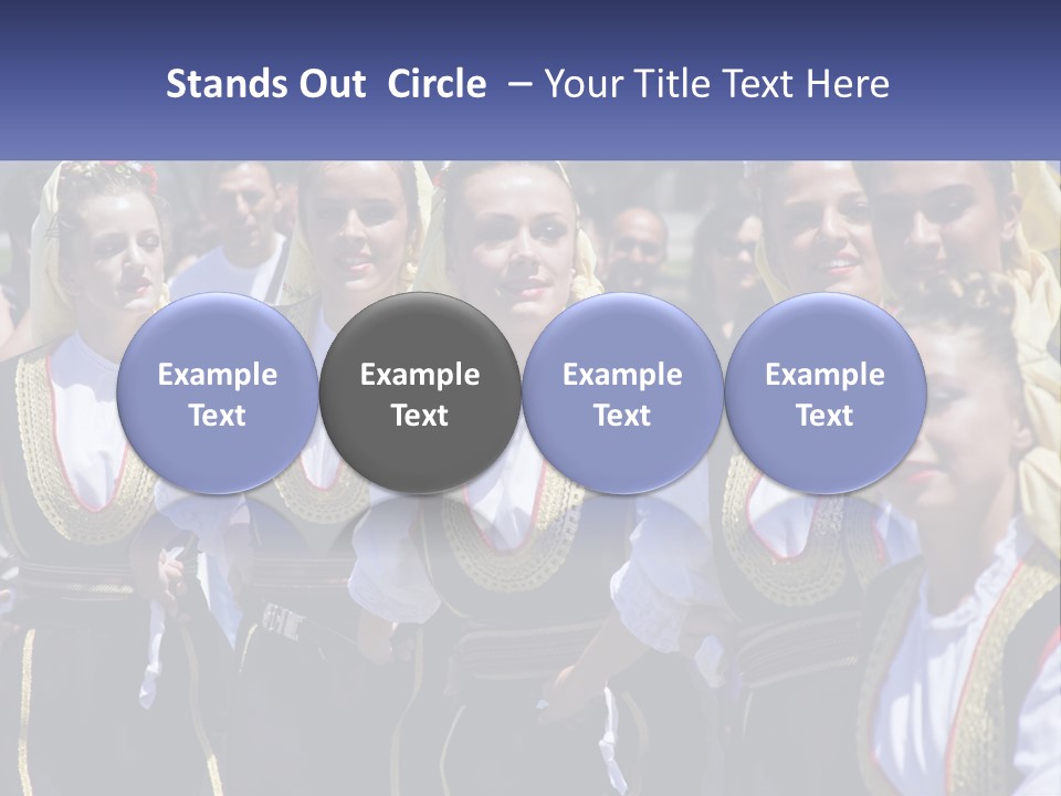 A Group Of Young Women Standing Next To Each Other PowerPoint Template