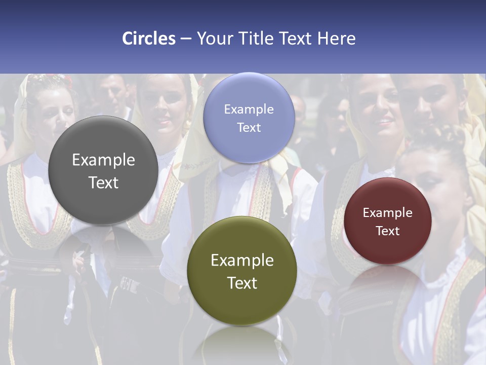 A Group Of Young Women Standing Next To Each Other PowerPoint Template