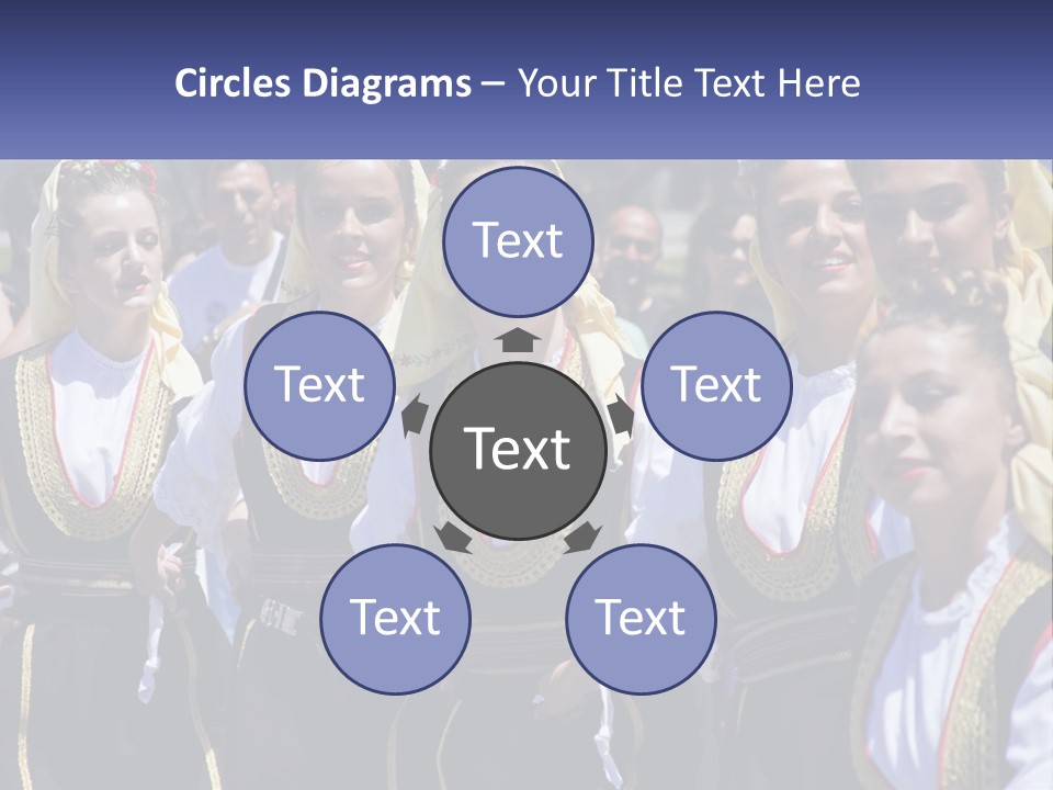 A Group Of Young Women Standing Next To Each Other PowerPoint Template