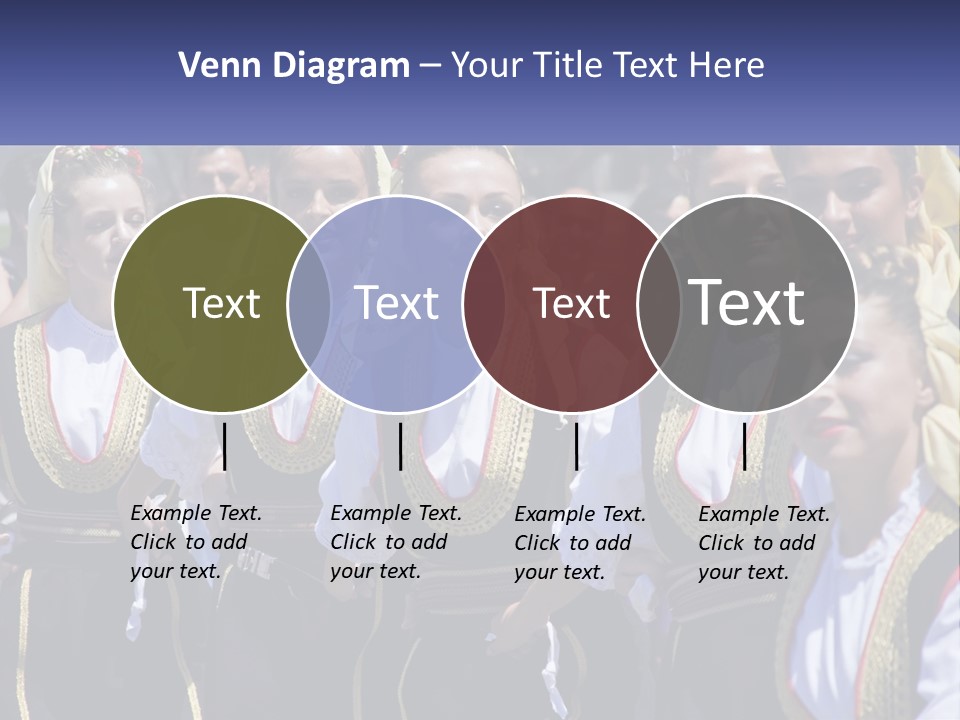 A Group Of Young Women Standing Next To Each Other PowerPoint Template