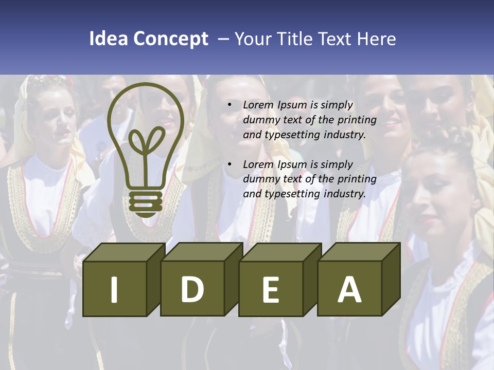 A Group Of Young Women Standing Next To Each Other PowerPoint Template