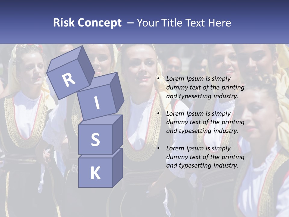 A Group Of Young Women Standing Next To Each Other PowerPoint Template