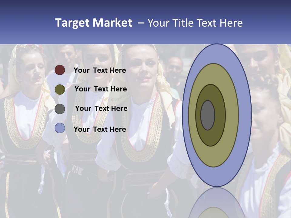 A Group Of Young Women Standing Next To Each Other PowerPoint Template