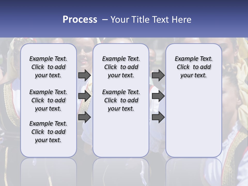 A Group Of Young Women Standing Next To Each Other PowerPoint Template