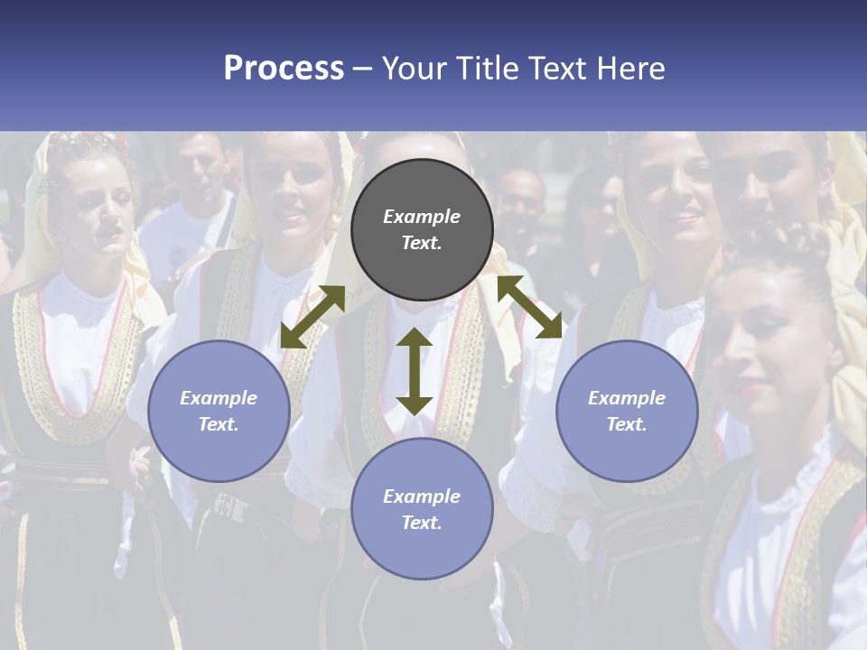 A Group Of Young Women Standing Next To Each Other PowerPoint Template
