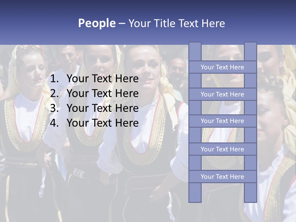 A Group Of Young Women Standing Next To Each Other PowerPoint Template