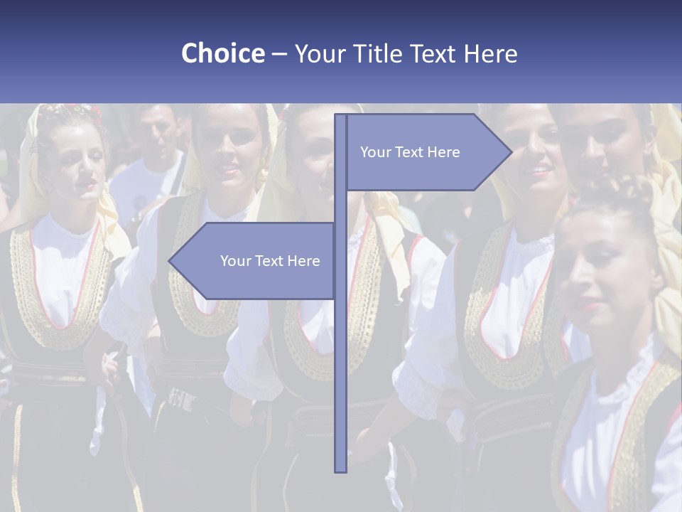 A Group Of Young Women Standing Next To Each Other PowerPoint Template