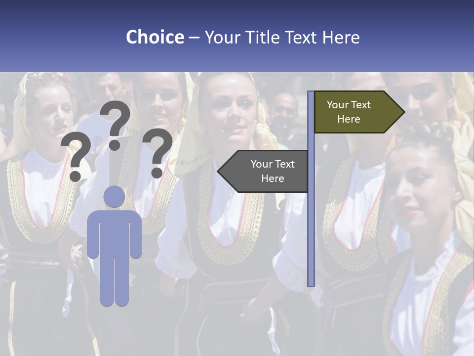 A Group Of Young Women Standing Next To Each Other PowerPoint Template