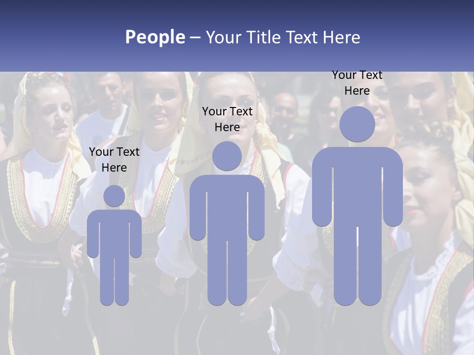 A Group Of Young Women Standing Next To Each Other PowerPoint Template