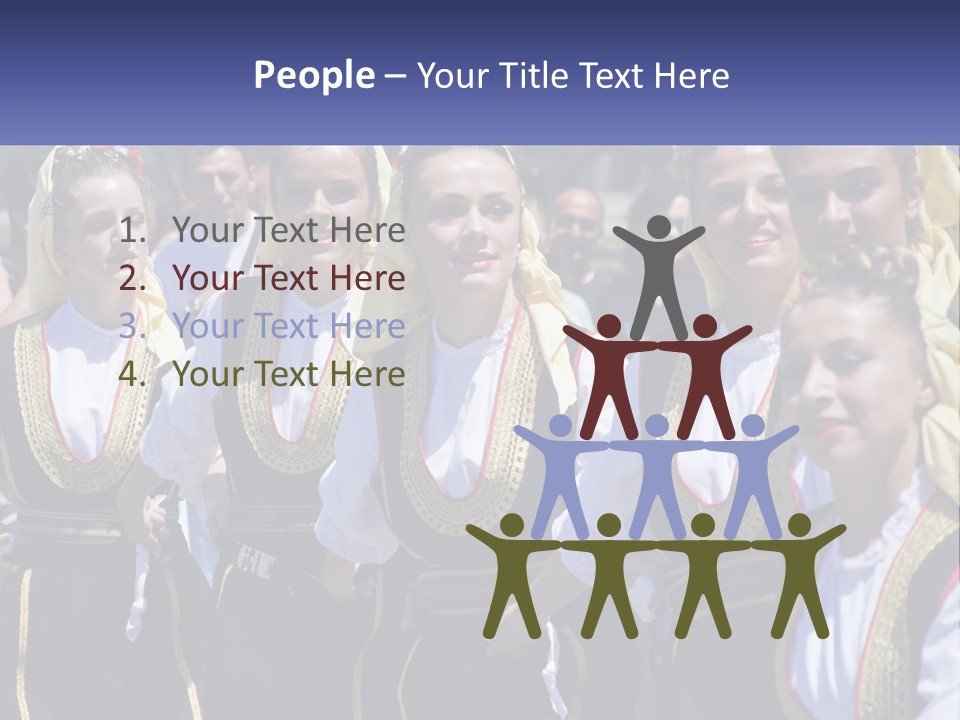 A Group Of Young Women Standing Next To Each Other PowerPoint Template