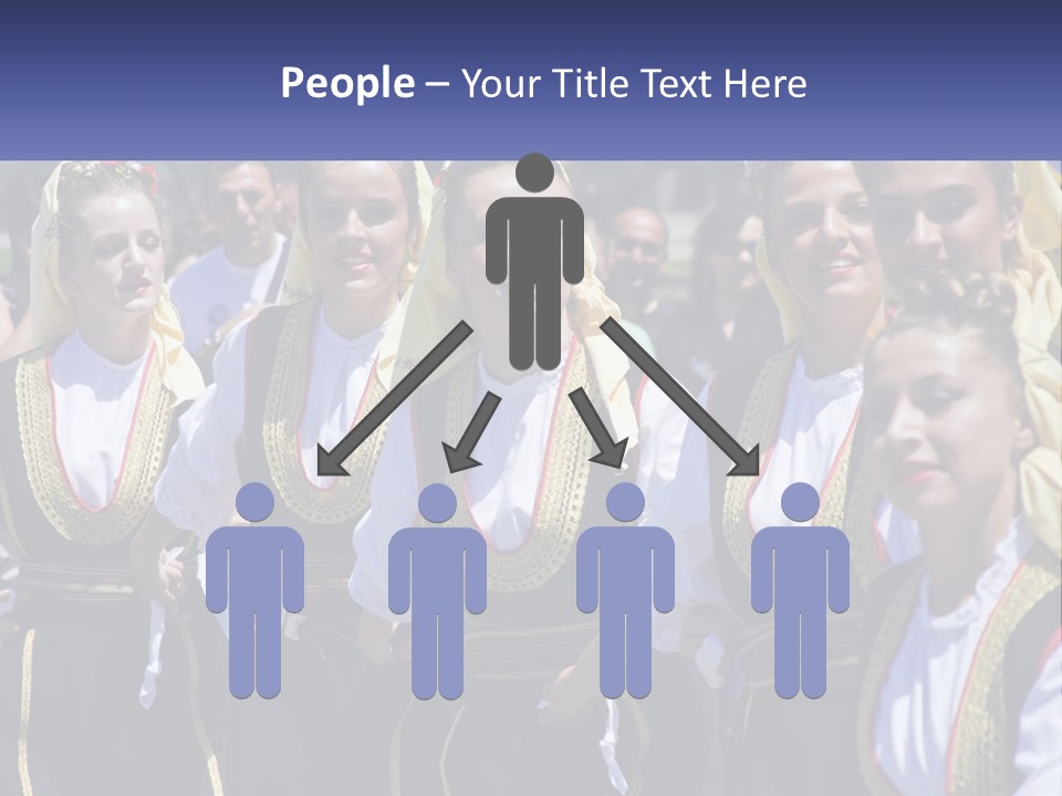 A Group Of Young Women Standing Next To Each Other PowerPoint Template