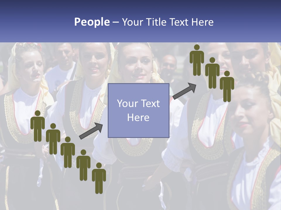 A Group Of Young Women Standing Next To Each Other PowerPoint Template