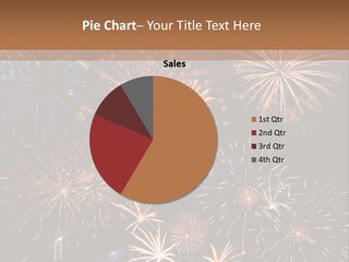 A Group Of Fireworks On A Black Background PowerPoint Template