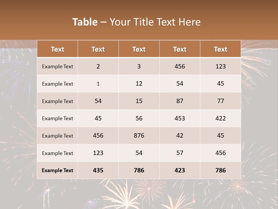 A Group Of Fireworks On A Black Background PowerPoint Template