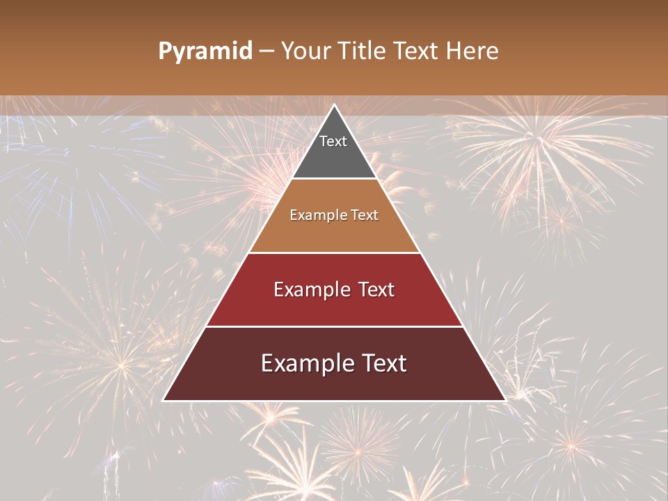 A Group Of Fireworks On A Black Background PowerPoint Template