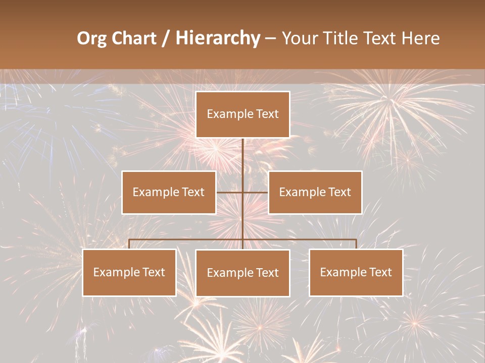 A Group Of Fireworks On A Black Background PowerPoint Template