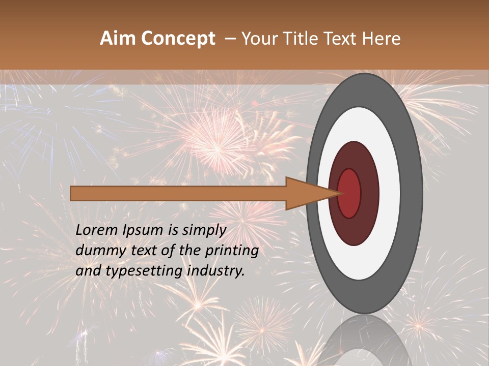 A Group Of Fireworks On A Black Background PowerPoint Template