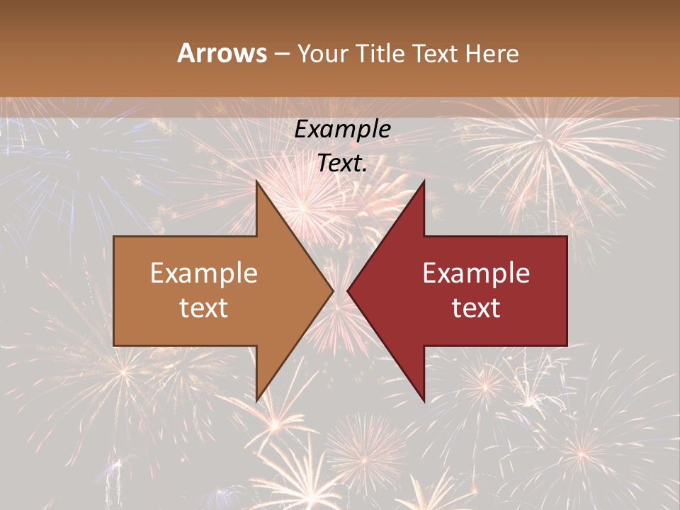 A Group Of Fireworks On A Black Background PowerPoint Template