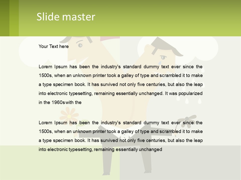 A Man In A Suit Holding A Flower In His Hand PowerPoint Template