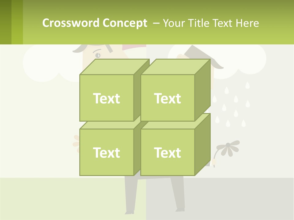 A Man In A Suit Holding A Flower In His Hand PowerPoint Template