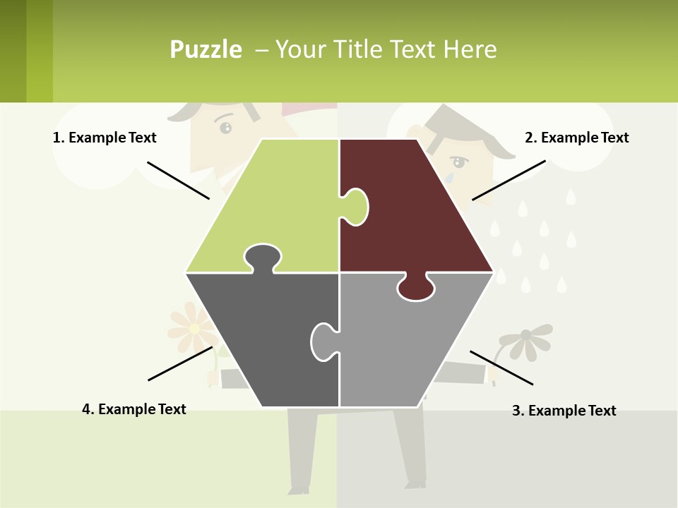 A Man In A Suit Holding A Flower In His Hand PowerPoint Template