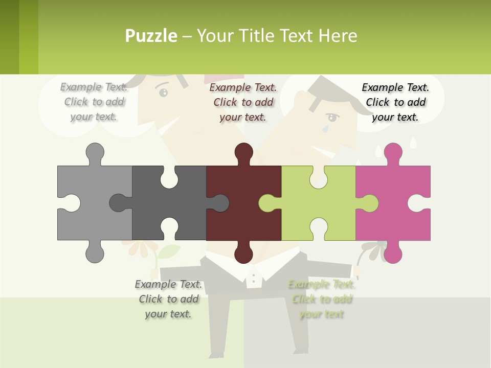 A Man In A Suit Holding A Flower In His Hand PowerPoint Template