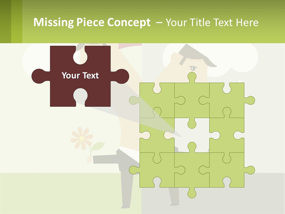 A Man In A Suit Holding A Flower In His Hand PowerPoint Template