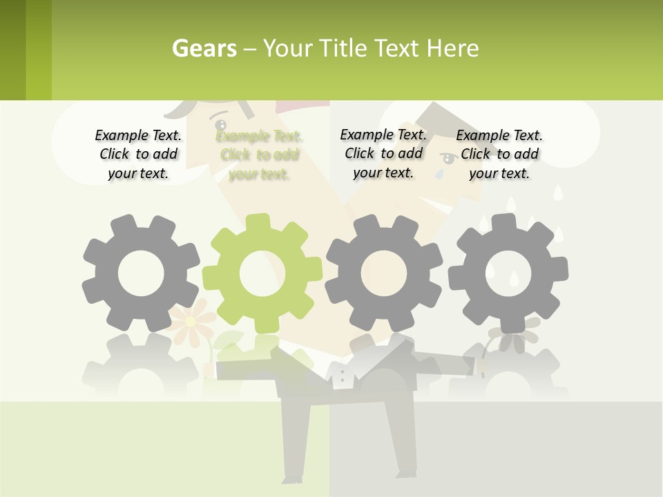 A Man In A Suit Holding A Flower In His Hand PowerPoint Template