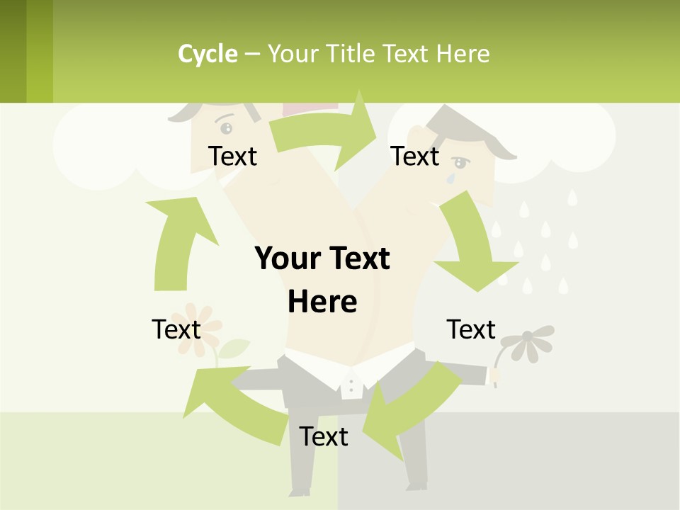 A Man In A Suit Holding A Flower In His Hand PowerPoint Template