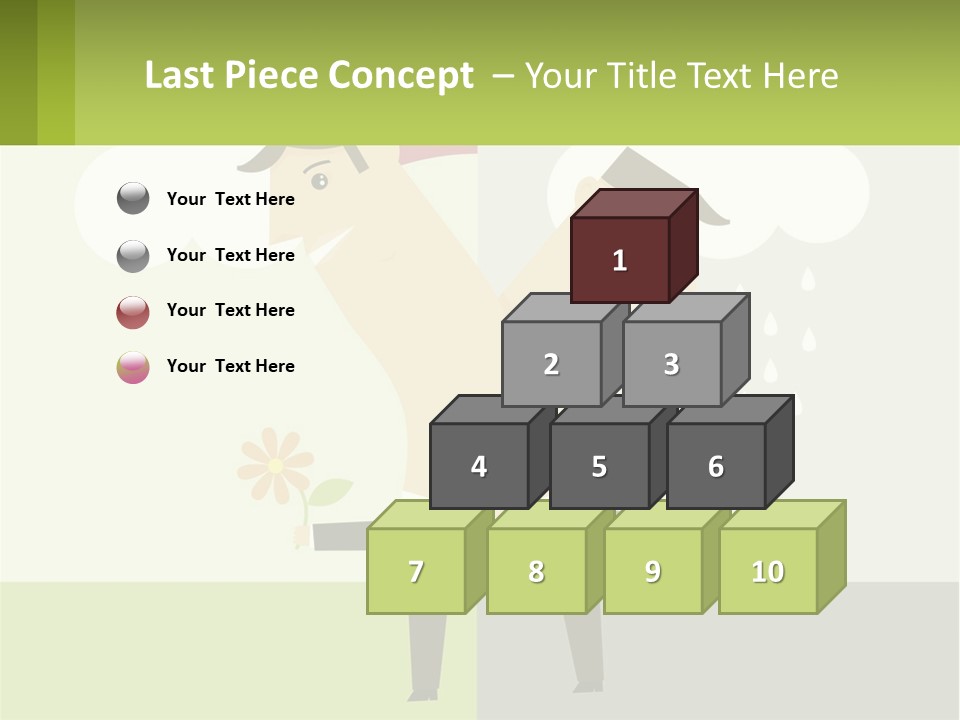 A Man In A Suit Holding A Flower In His Hand PowerPoint Template