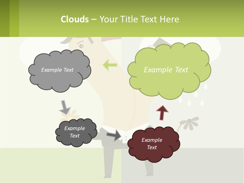 A Man In A Suit Holding A Flower In His Hand PowerPoint Template