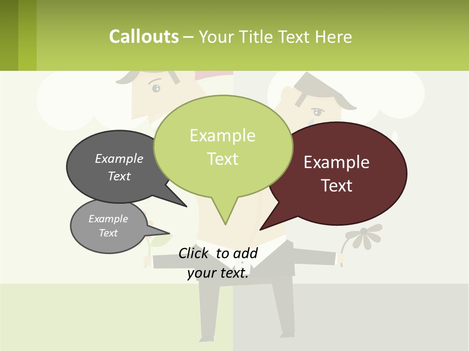 A Man In A Suit Holding A Flower In His Hand PowerPoint Template