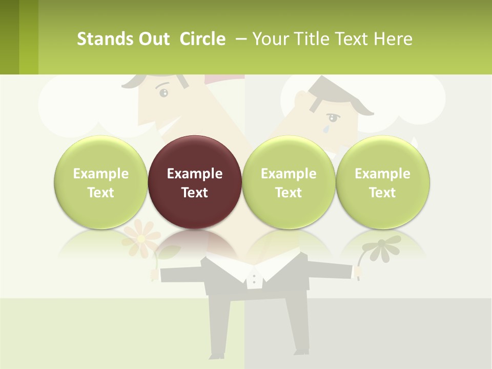 A Man In A Suit Holding A Flower In His Hand PowerPoint Template