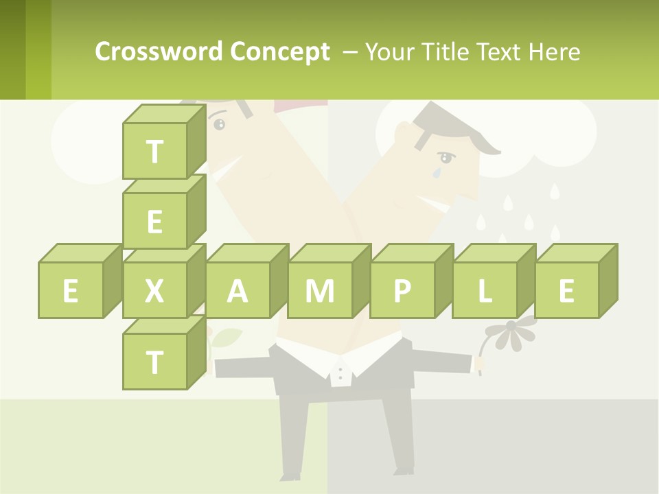 A Man In A Suit Holding A Flower In His Hand PowerPoint Template