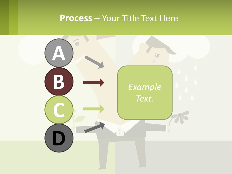 A Man In A Suit Holding A Flower In His Hand PowerPoint Template