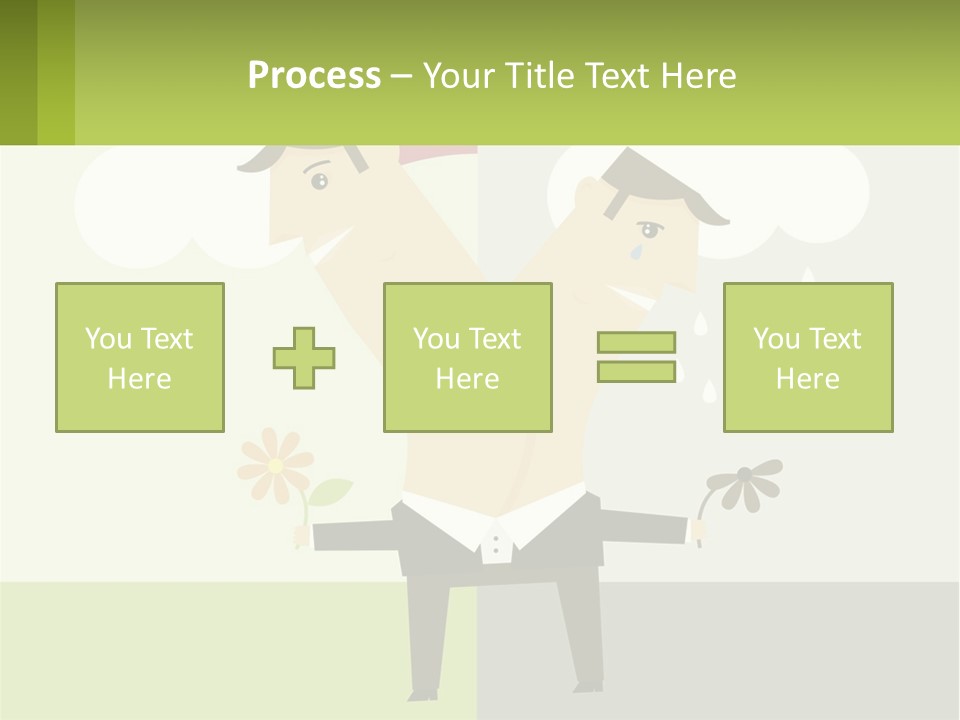 A Man In A Suit Holding A Flower In His Hand PowerPoint Template