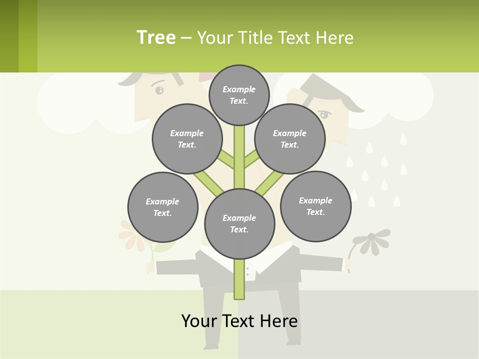 A Man In A Suit Holding A Flower In His Hand PowerPoint Template