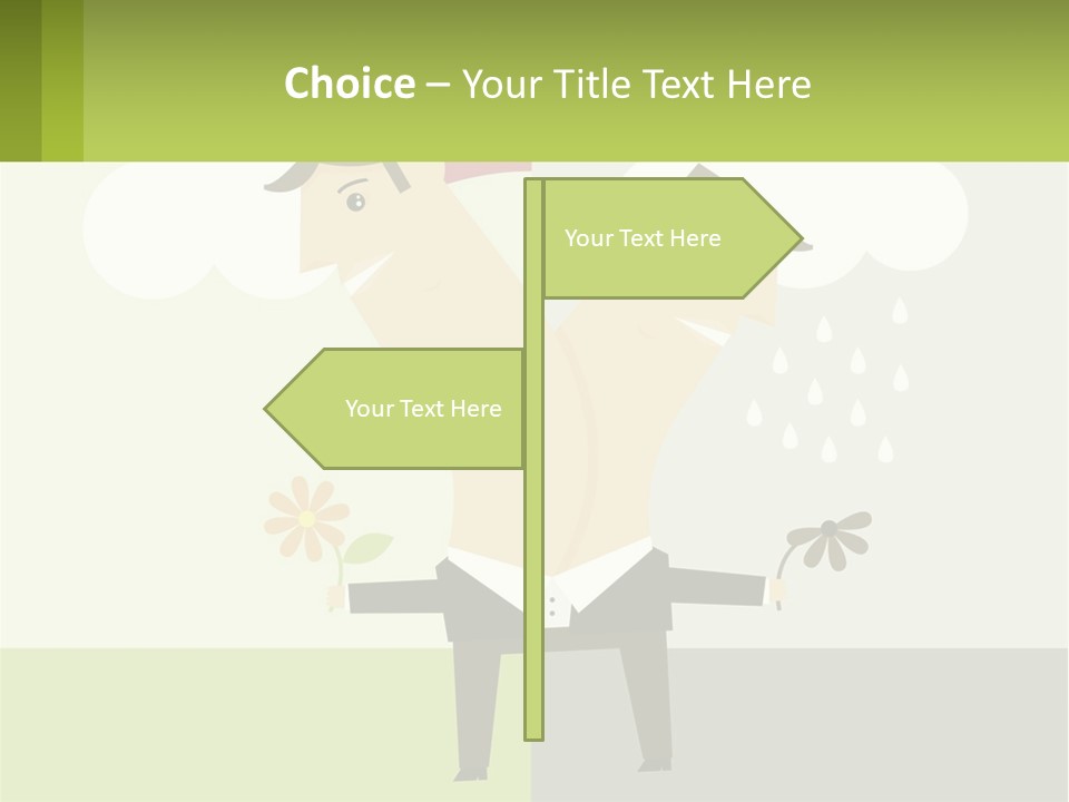 A Man In A Suit Holding A Flower In His Hand PowerPoint Template