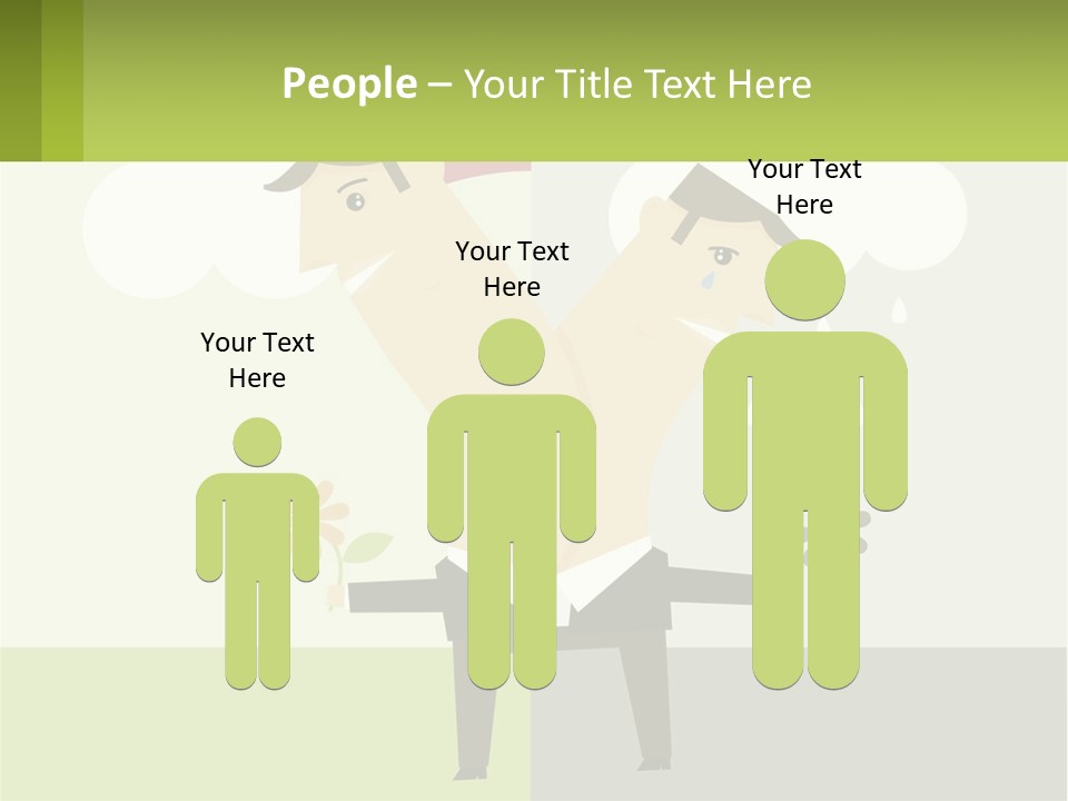 A Man In A Suit Holding A Flower In His Hand PowerPoint Template