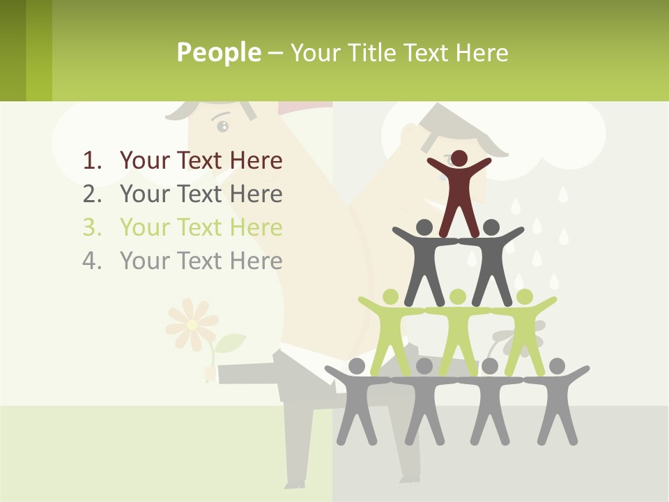 A Man In A Suit Holding A Flower In His Hand PowerPoint Template