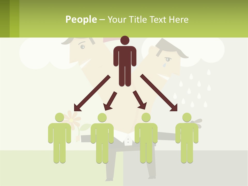 A Man In A Suit Holding A Flower In His Hand PowerPoint Template