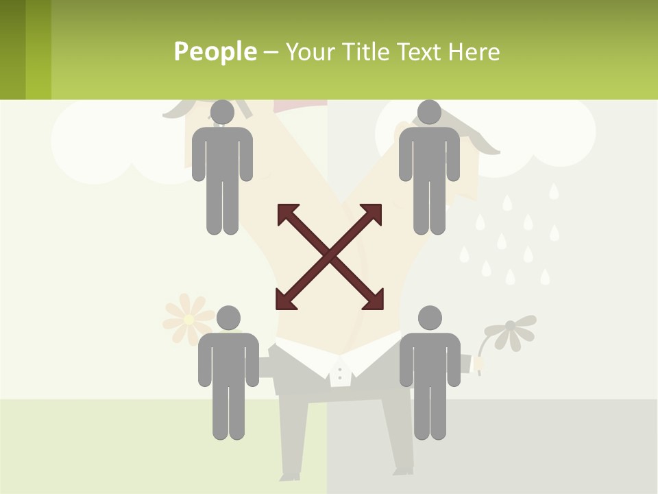 A Man In A Suit Holding A Flower In His Hand PowerPoint Template