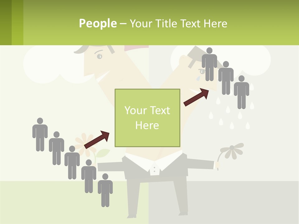 A Man In A Suit Holding A Flower In His Hand PowerPoint Template